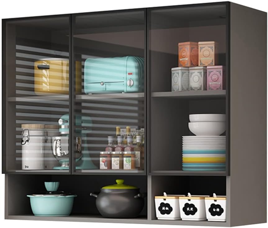Wall Cabinet with Doors, Kitchen Wall Cabinet Storage Organizer, Wall Mounted Cabinets with Shelves for Bathroom, Garage, Laundry Room, Living Room, Bedroom, Home Organization,Onecolor-90 * 30 * 80