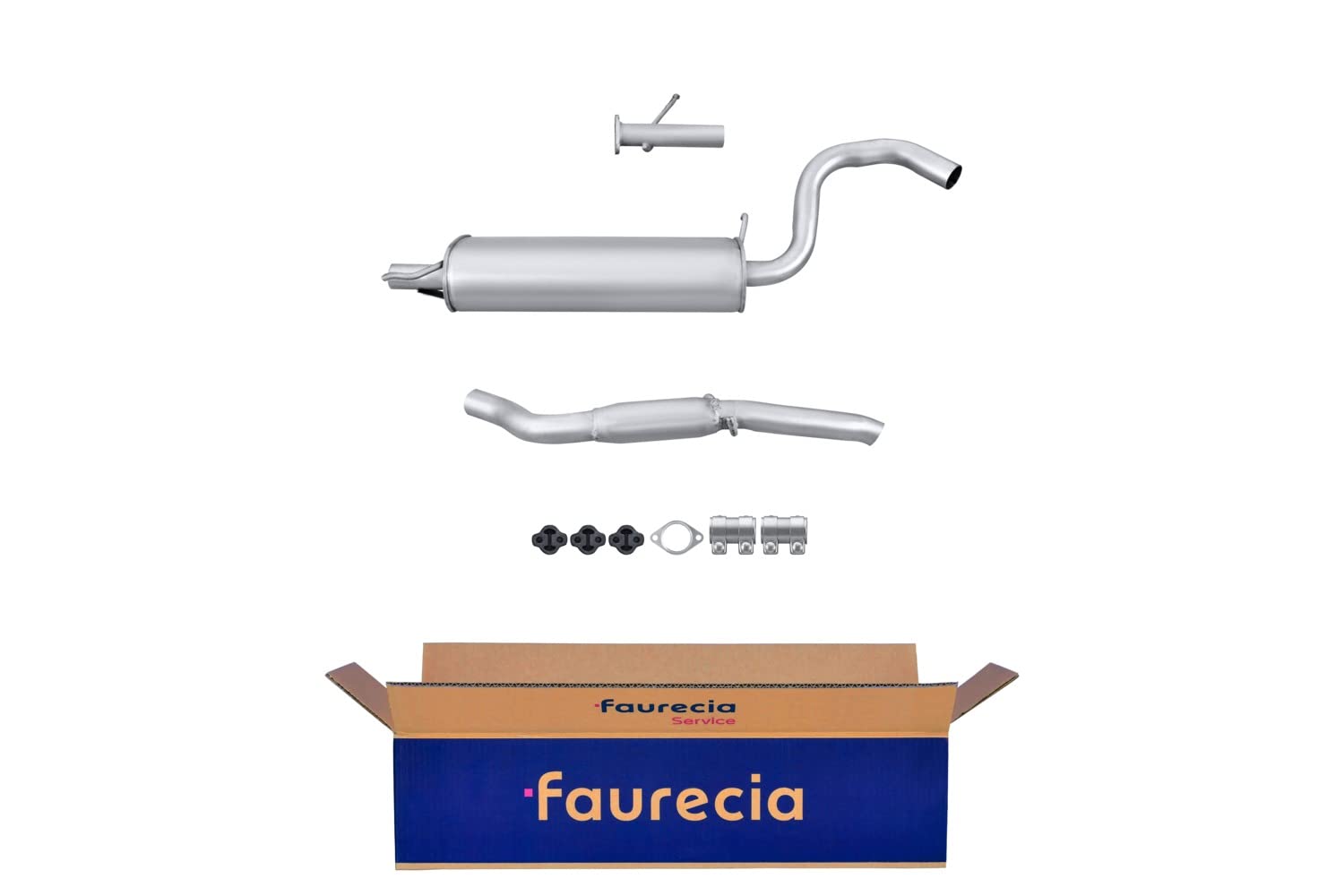 HELLA 8LD 366 035-561 Tłumik końcowy - Easy2Fit® Kit - z tyłu - trzyczęściowy - Komplet z elementami do montażu
