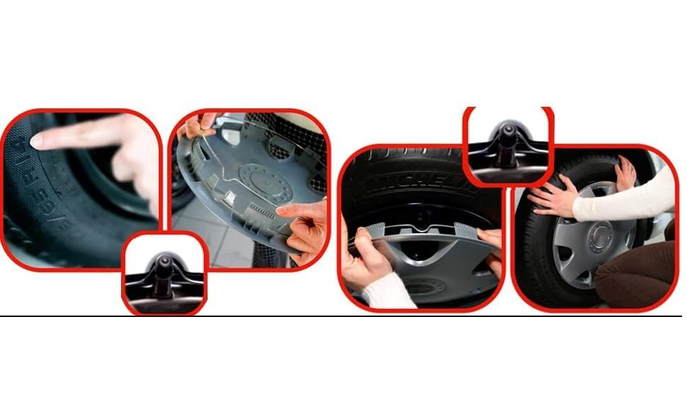 Image of Wheel Rim Cover for Bolero 2024 NEO 15 Inch Black Silver Wheel Cap (Available in 15 Inch) (Set of 4 Pcs) (Press Fitting) Model- Bolero 2024 (Silver)