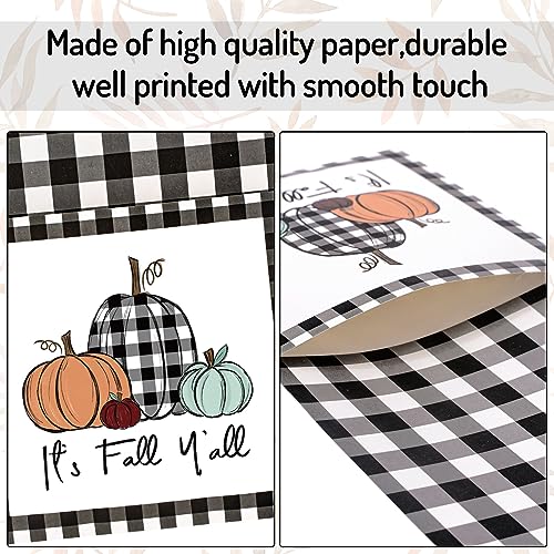 Whaline-36Pcs-Fall-Thanksgiving-Utensil-Cutlery-Holders-Buffalo-Plaids-Pumpkin-Knife-Forks-Silverware-Paper-Pouch-Bags-Autumn-Harvest-Cutlery-Wraps-Tableware-Holder-for-Dinner-Table-Setting-Decor Whaline 36Pcs Fall Thanksgiving Utensil Cutlery Holders Buffalo Plaids Pumpkin Knife Forks Silverware Paper Pouch Bags Autumn Harvest Cutlery Wraps Tableware Holder for Dinner Table Setting Decor