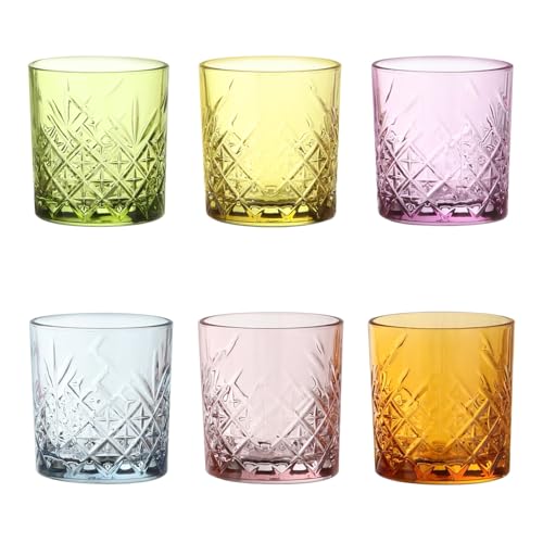 PASABAHCE 5877634 6 Bicchieri Timeless in Vetro, Colori Assortiti, Cl 34