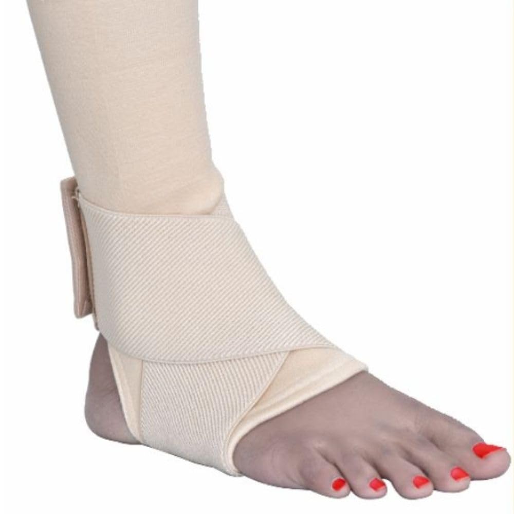 CARE-TEX Ankler, 2 in 1 Anklet + Binder, Provides support & stability to the ankle for Sprain, Swelling Muscle & Ligament Injuries, Sports Injury (Grey) (Medium)