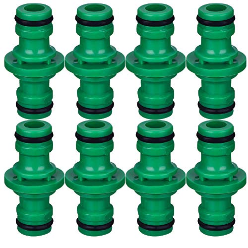 Preisvergleich Produktbild BESTZY Gartenschlauch Kupplung, 8 Stück Stecker Schlauchverbinder Kupplung Verbindungsteil Kunststoff Armaturen für Wasserleitungen (Grün)