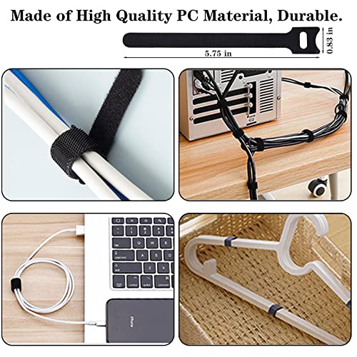N NOROCME 192-Piece Cable Management Kit with Sleeves, Clips & Adhesive Mounts — view 8
