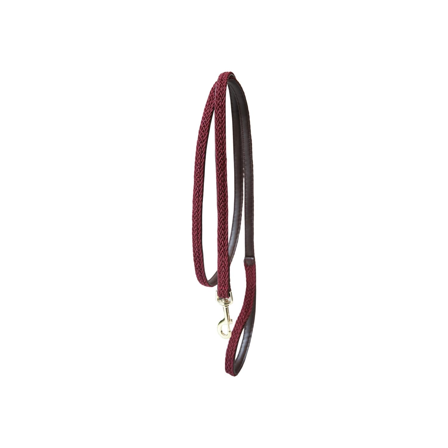 Laisse Kentucky bordeaux cuir et nylon 2 m pour chiens : élégance, noblesse et confort