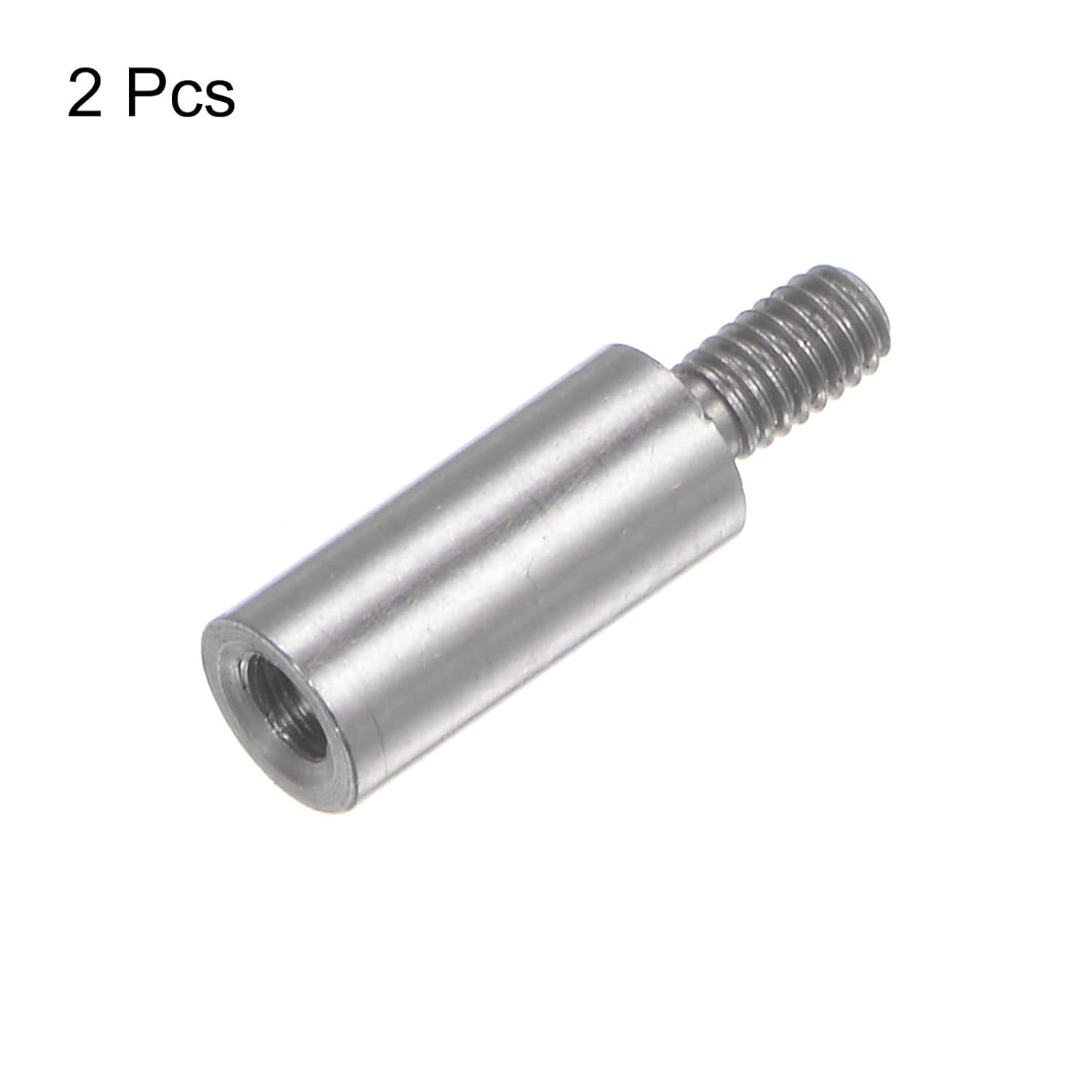HARFINGTON 2pcs Dial Digital Indicator Extension Stem Rod 10mm Length 4.5mm Diameter M2.5 Thread High Speed Steel for Height Depth Gauge, Silver Tone