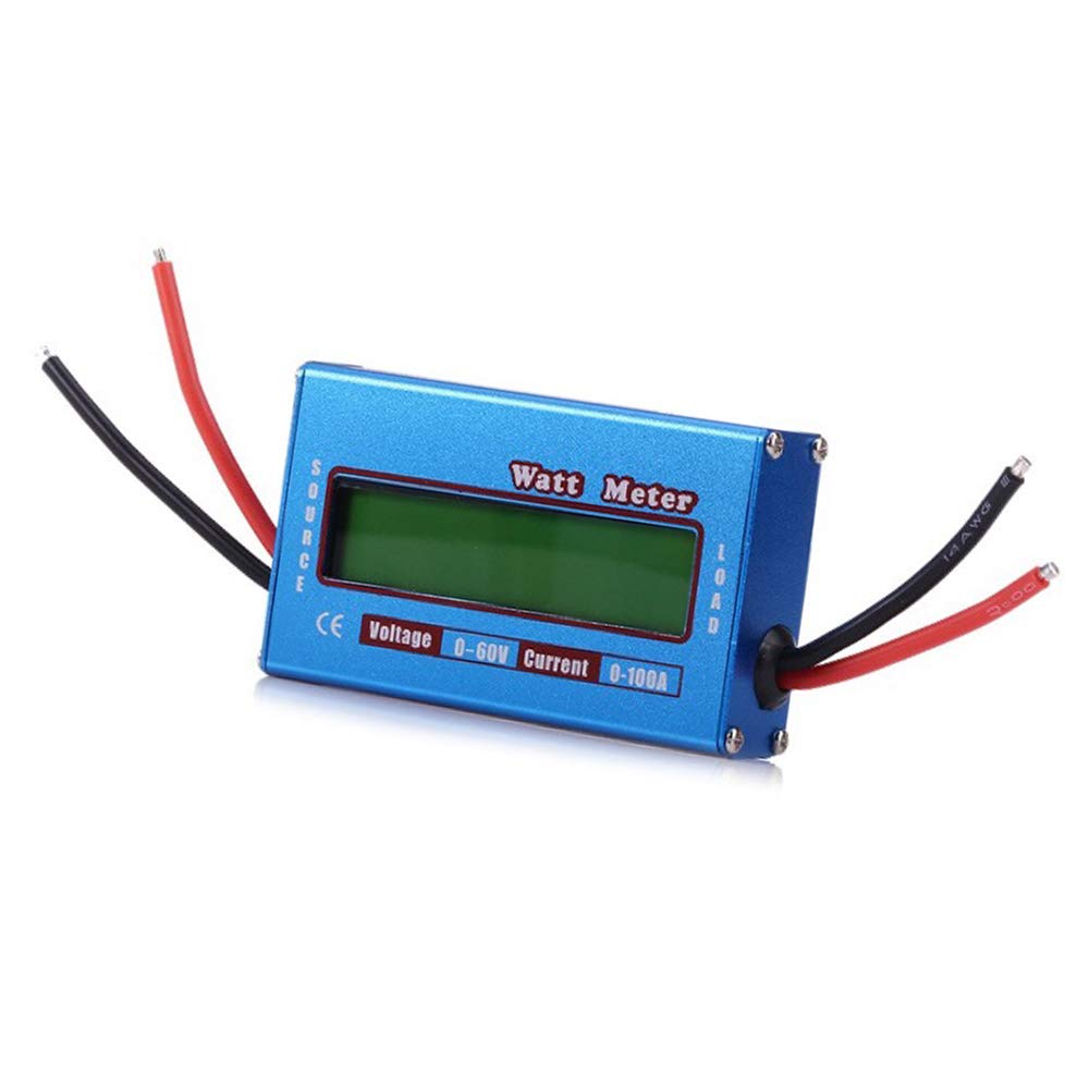 TEAMNIGT 1 Pcs DC 60V/100A RC Watt Meter LCD Digital Monitor Ammeter Voltage Checker RC Battery Power Amp Analyzer