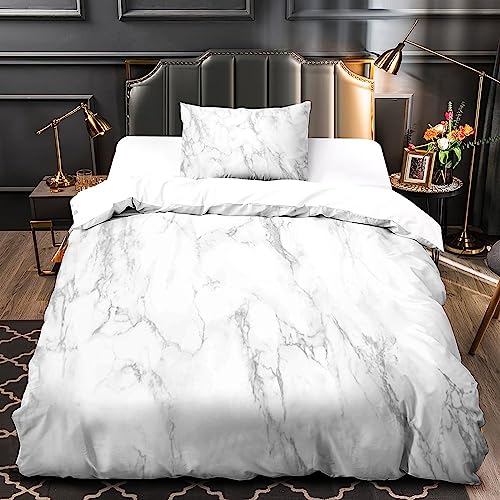 Housse de couette microfibre de qualité supérieure effet marbré 3D - 4