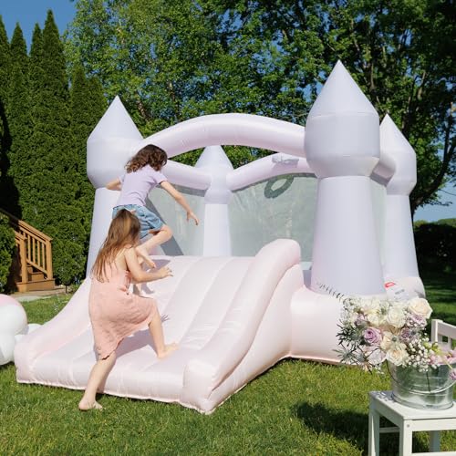 Bounceland Bouncy Castle Daydreamer Cotton Candy Bounce House, Pastel Bouncer with Slide, 12 ft L x 9 ft W x 7 ft H, UL Blower Included, Trendy Bouncer for Kids, Indoor and Outdoor Use