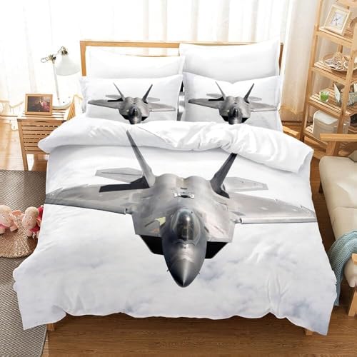 Housse de couette microfibre de qualité supérieure motif avion 3D