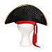 com-four® 2 Sombreros Piratas para niños con pañuelo Rojo Integrado para Fiestas...
