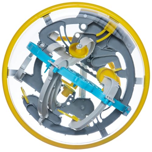 Image of LIL RANGO Games Rebel 3D Maze Puzzle Game with 70 Obstacles for Kids Aged 8 and Up | Brain Teaser Skill Game | Handheld 3D Labyrinth Ball | (Yellow)