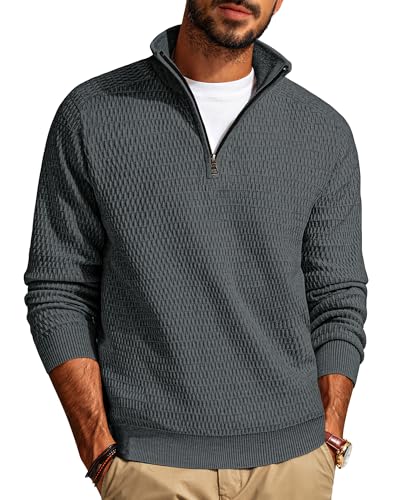 Pull à fermeture éclair quart de tour homme pour rester élégant sans souffrir du froid