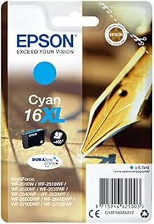 Epson 16XL Cyan Pen & Crossword High Yield Genuine, DURABrite Ultra Ink, XL High Capacity