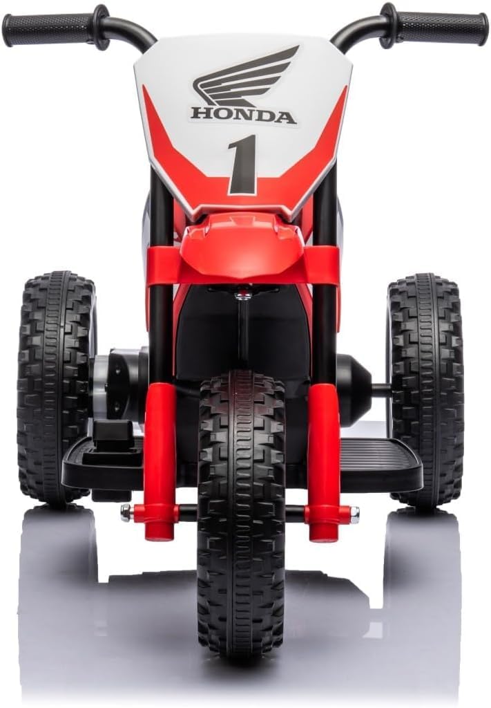 Moto da Cross Elettrica per Bambini Honda CRF450L 6V a 3 Ruote con Licenza Ufficiale – Clacson Mini Moto Giocattolo per 18–36