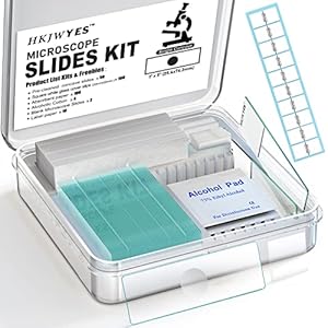 HKJWYES Konkave Mikroskop-Objektträger Set, 50 Stück