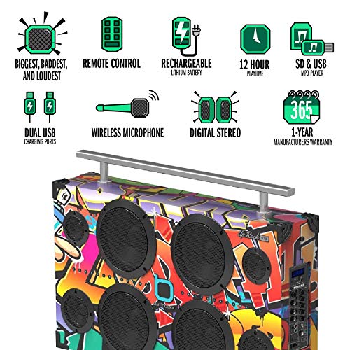 Reviews for Bumpboxx Bluetooth Portable Speaker Boombox Uprock V1s Red