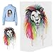 BoquiteCarnaval de San Valentín Pegatina Decotatioin, Pegatinas de Planchado para Ropa de patrón Completo, 2 Pegatinas de Moda Resistentes a la abrasión para empaquetar Camisetas(Lion 6)