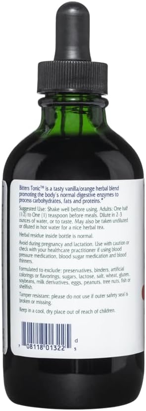 Vitanica Bitters Tonic, Liquid Digestion Supplement, Digestion Support, Alcohol Free, Vanilla Orange, Vegan, 4 Ounce - Image 3