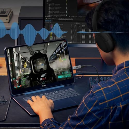 Image of Sound Card for Laptop PC I External Stearo USB to 3.5mm Jack Audio Adapter I One Click Noise Cancelling Audio Card Splitter Converter for Windows and Mac, Linux, (USB Sound Card)