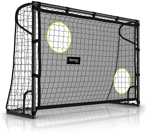 Racetex Fussballtore für Garten Kinder [MIT TORWAND] – Robustes Fußballtor Kinder und Erwachsene mit Stahlrahmen Front und wetterfestem Fußballnetz – Das Fußball Tor für den Garten