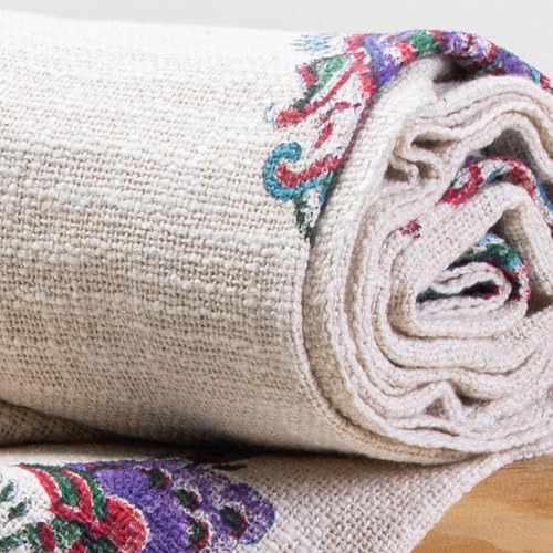 Image of Handmade 100% Cotton Handblock Floral Print Sofa Throw Blanket for Couch & Sofa, Car,Bed 50x60 Inch (Multi-Color 01)