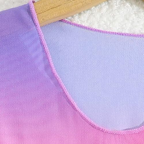 Girls Swim Cover Up Short Sleeve Swimsuit Gradient Color Beach Dress for Kids, Cute Bathing Suit Coverup Tunic Swimwear2