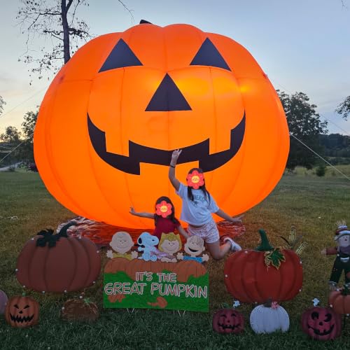 Aufblasbare Halloween-Kürbis-Deko mit LEDs, 3 m – Bild 4