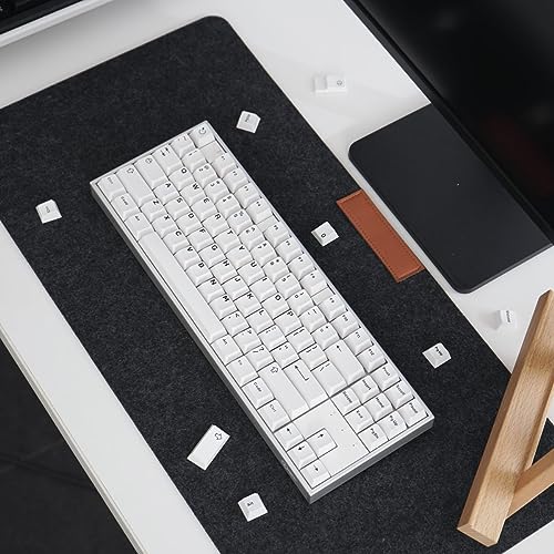 Image of mintcaps White Cherry Profile Doubleshot Bow Keycaps 120 Keys Custom Keyboard Keycap for 60% 65% 70% 75% Cherry MX Gateron Kailh Switches Mechanical Keyboard