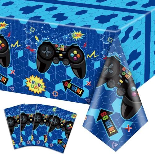 PIXHOTUL 4 Pcs Blue Video Game Tablecloths, 51