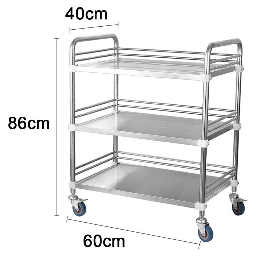 Amazon.co.jp: 医療用トロリー 移動式ステンレス鋼の医療機器の