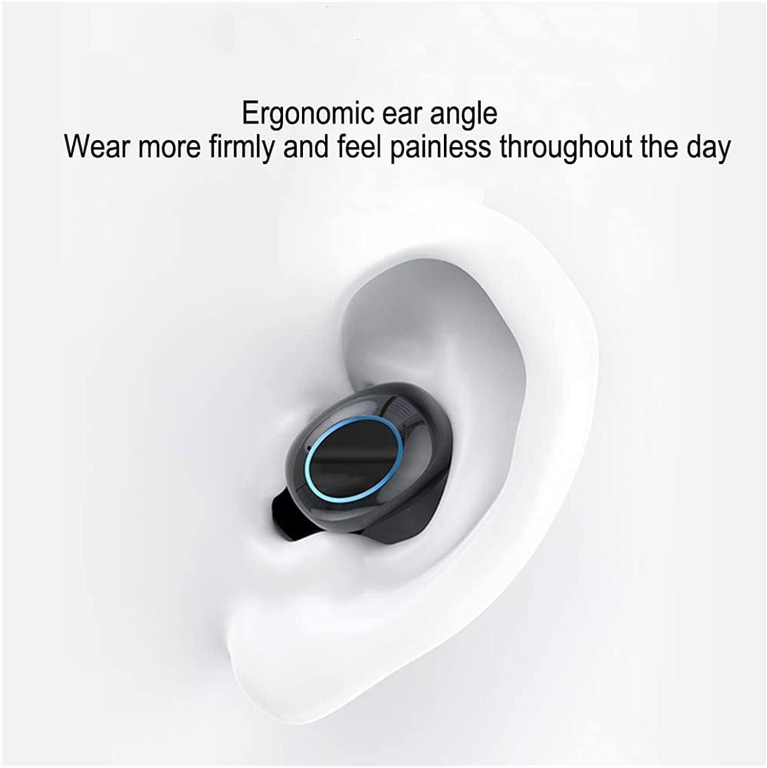 ARTSZY IPX7 Auricolari Bluetooth Impermeabili Trini Auricolari Wireless 30H Cuffie cicliche di Gioco cicliche con Custodia in Carica e Auricolari Stereo in-Ear for Sportivi Neri