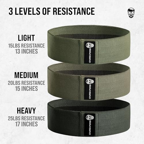 Image of Hip Bands for Booty Workouts | Non Slip Fabric Band Set with 3 Levels - Resistance Bands for Legs & Hip - for Men & Women