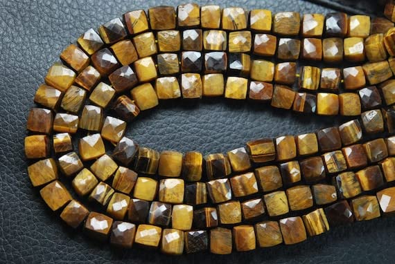 Oeil de tigre cubes facettés LKBEADS pour créer vos bracelets bien-être et colliers bohèmes chic