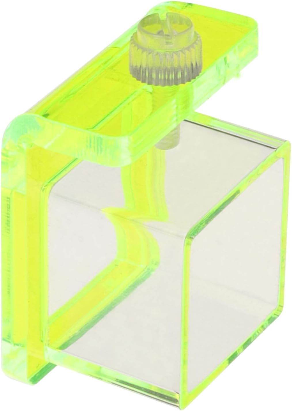 TOYANDONA Mini Fluorescent Colored Feeder Tube Aquarium Floating Feeding Holder for 3-8mm Glass Tank Wall Mini 3x3cm Fish Tank Accessories for Betta and Small