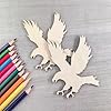 30 Pack 4 Inch Wood Eagle Cutouts Unfinished Wood Eagle Crafts Wooden Eagle Hanging Ornaments DIY Eagle Craft Gift Tags for Home Party Decoration #4