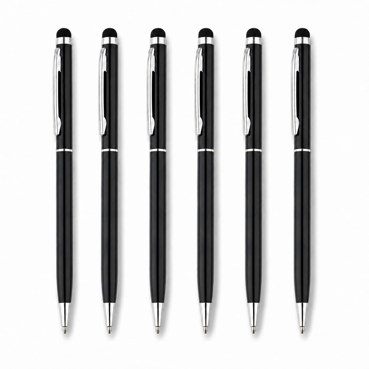 2-in-1 Stylus Pen for Touch Screens with Blue Ballpoint Pen | Compatible with iPad, iPhone, Android, Samsung, Kindle Fire, Tablets & Smartphones | Smooth Precision Touchscreen Pen (5 Pcs, Black)-image-36
