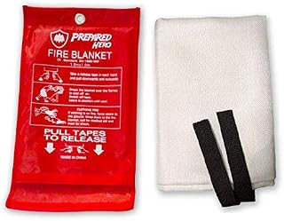 Prepared Hero Extra Large Emergency Fire Blanket - 1 Pack - Extra Large Fire Suppression Blanket for Kitchen, 47” x 71” XL Fire Blanket for Home, Fiberglass Fire Blanket, XL