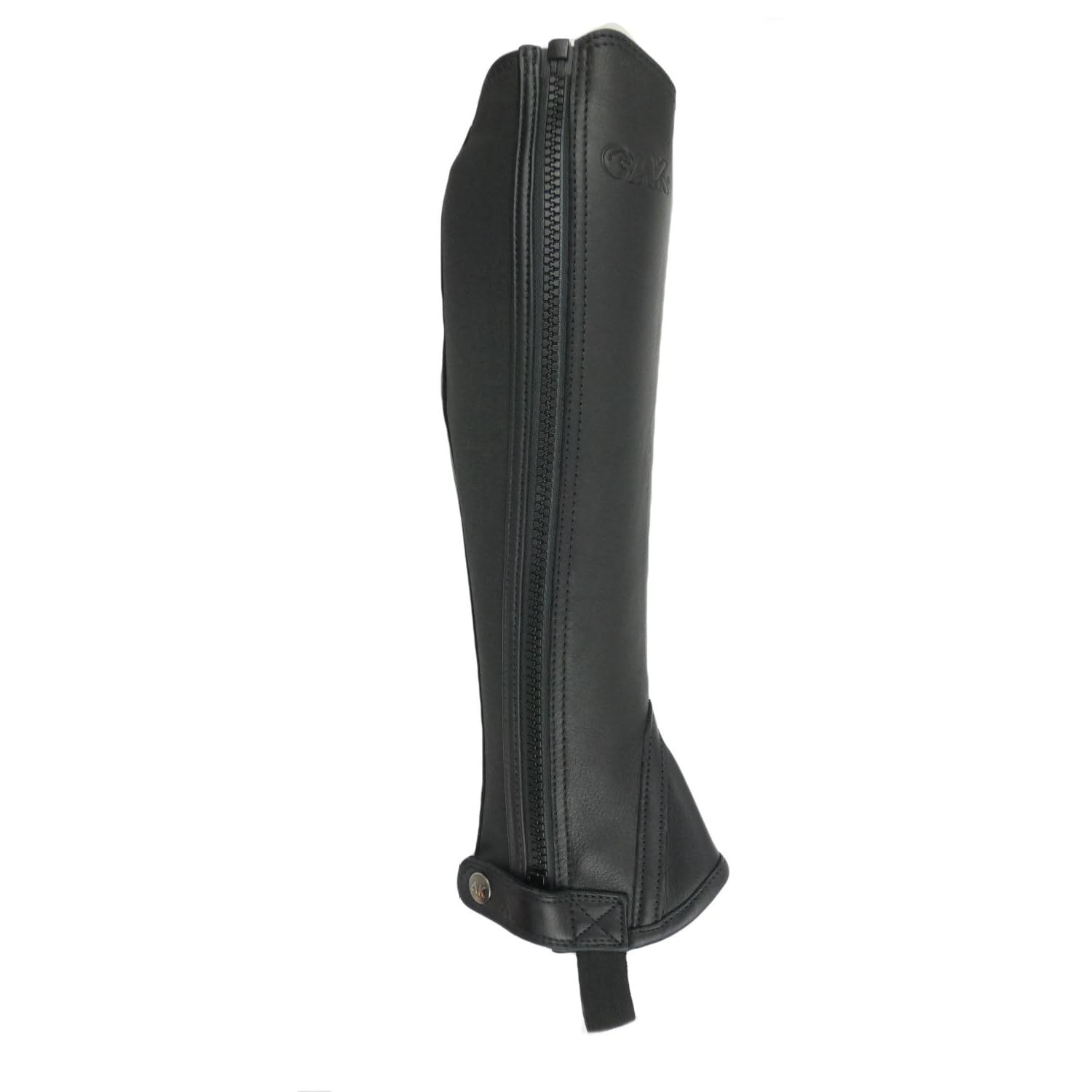 AK Neue Unisex-Reithalbchaps aus echtem, weichem Leder, seitlicher Reißverschluss für einfaches An- und Ausziehen, AKRS-1978