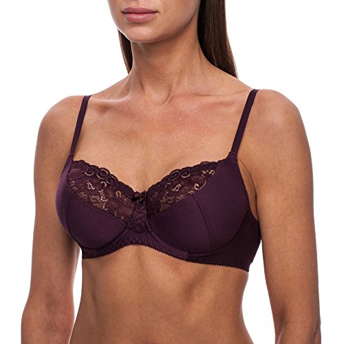 Image of Minimizer Bra with Underwire, Unlined Lace, Full Coverage