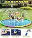 EPN Splash Pad, 16.4FT Size Extra Large Sprinkler Play Mat for Dogs & Kids, Thicker Pool Summer Outdoor Water Toys Fountain Pad for 3+ Children & Pets