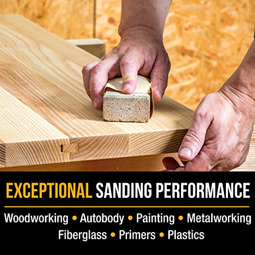 Dura-Gold Premium - 220 Grit Gold - Hook & Loop Backing Longboard Continuous Sandpaper Roll, 2-3/4" Wide, 12 Yards Long - For Automotive & Woodworking Air File Long Board Sanders, Hand Sanding Blocks #TOP5