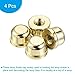 Tool parts 4pcs Lamp Finials Caps Tapped 1/4-27 Thread for Lamp Shade Holder Harp Gold