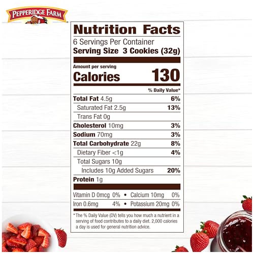 Image of Pepperidge Farm Verona Strawberry Thumbprint Cookies, 6.75 Oz (2 Pack)