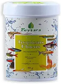 Racao Para Peixe Tropicais Flocos 30g Poytara Poytara Para Peixes