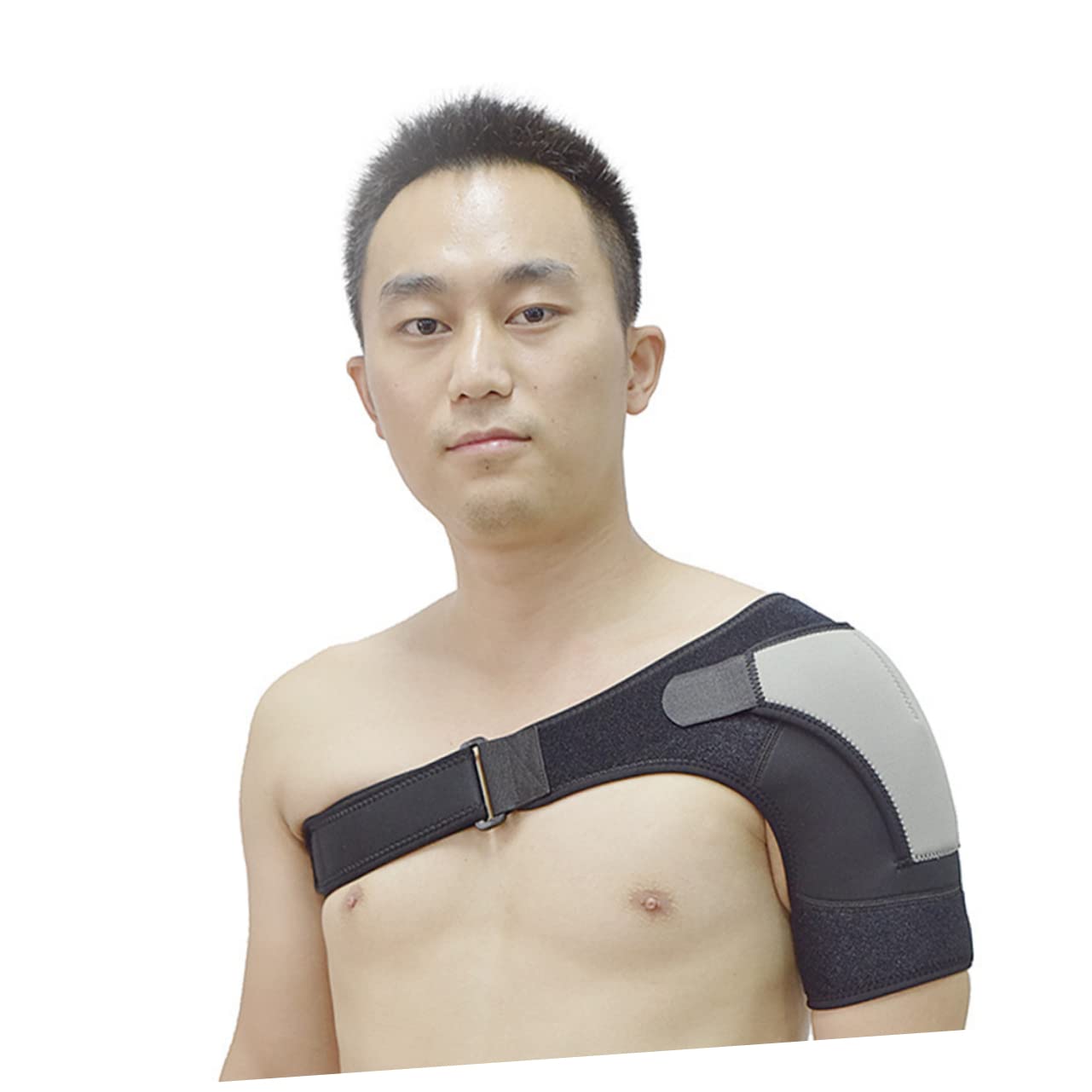GALPADA 1pc Adjustable Breathable Shoulder Compression Sleeve Sports Support Strap for Aches Relief Stability for Active Lifestyles and present Giving Black