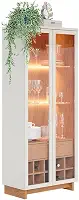 Cristaleira Adega Guanabara 2 Portas 1 Gaveta Off White