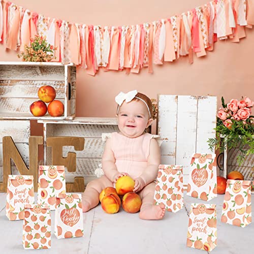 Sachets cadeaux pour fête prénatale et mariage avec décoration pêche chic et douce