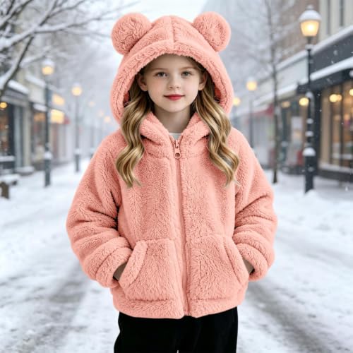 Toddler Baby Girls Fleece Jacket Fuzzy Warm Zip Up Winter Coat 18-24 Months - image 3