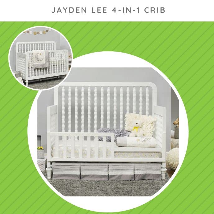 Image of Toddler Bed Safety Guard Rail for Sorelle Convertible Cribs - Solid Wood Rail for Convertible Crib to Toddler Bed Conversion - Safety Bed Rail for Children (Model #136, White)